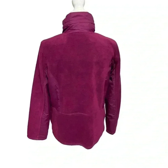 WOMEN’S STYLE & CO FUCHSIA FLEECE HOODED JACKET• SIZE M•SIDE SEAM POCKETS• - Picture 8 of 13